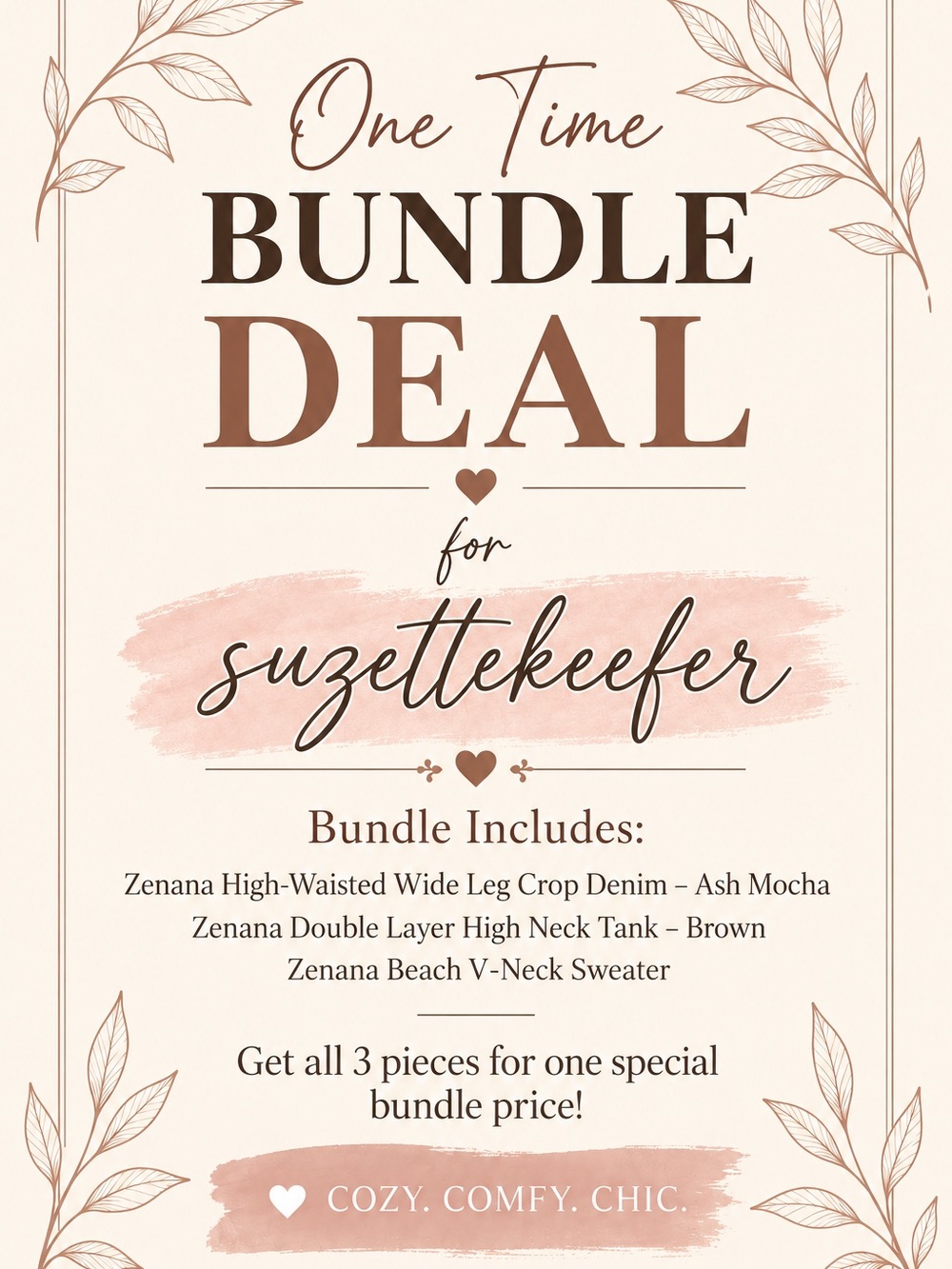 Zenana 3-Piece Bundle Deal for suzettekeefer 🤎💚